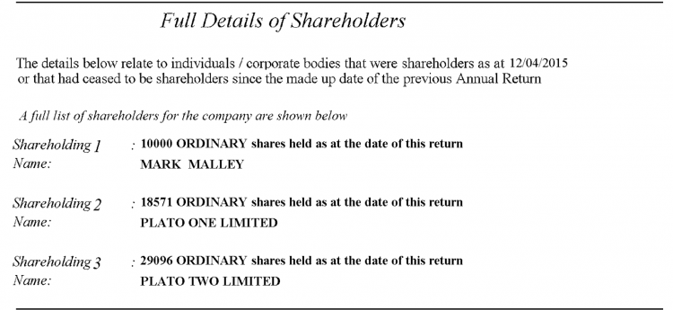 Bellevue Education Group International Limited - slice of the shares for Malley but who owns Plato One and Two?