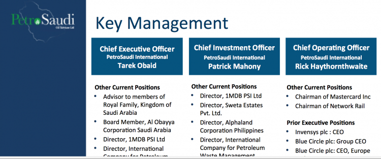 Active management at PetroSaudi?